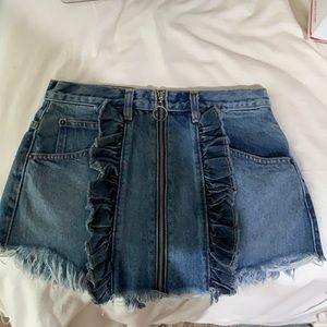 CARMAR Denim Skirt with Zipper